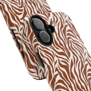 Stylish Zebra Print Tough Phone Case - Durable Protection & Trendy Design