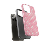 Pink Heart Pattern Tough iPhone Case - Durable Protection for Sweethearts