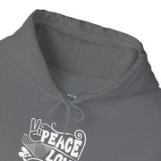 Peace Love Weed Unisex Hoodie - Cozy Cannabis Sweatshirt for Relaxed Vibes