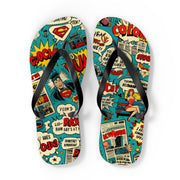 Superhero Comic Flip Flops - Fun Summer Sandals for Beach Lovers