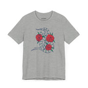 Snake and Roses Unisex Jersey Tee - Stylish Graphic Tee for Nature Lovers