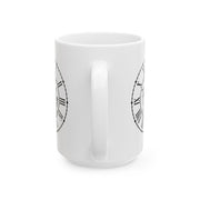 Elegant Clock Design Ceramic Mug - 11oz & 15oz