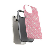 Pink Heart Pattern Tough iPhone Case - Durable Protection for Sweethearts