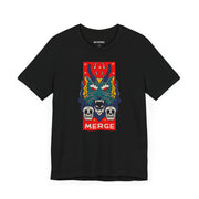 Merge Graphic Unisex Tee - Edgy Skull & Dragon Design