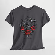 Devotree Unisex Heavy Cotton Tee - Vintage Eagle & Roses Graphic Shirt