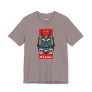 Merge Graphic Unisex Jersey Tee - Edgy Skull Design
