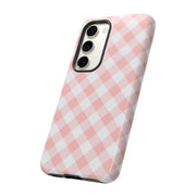 Stylish Pink Plaid Samsung Galaxy Tough Case for Smartphones