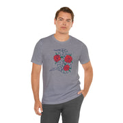 Snake and Roses Unisex Jersey Tee - Stylish Graphic Tee for Nature Lovers