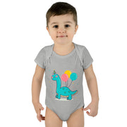 Cute Dinosaur Birthday Bodysuit for Infants - Fun Baby Clothes with Balloons