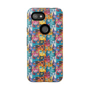 Colorful Cat Google Pixel Phone Case - Tough Cases for Pet Lovers