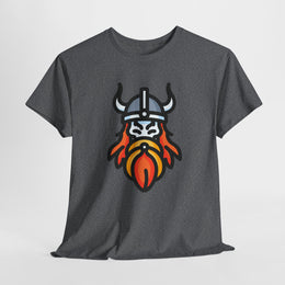 Viking Warrior Unisex Heavy Cotton Tee - Bold Graphic Tee for Norse Mythology Fans