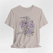 Floral Snake Unisex Jersey Tee - Stylish Graphic T-Shirt for Nature Lovers