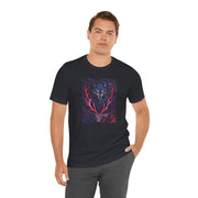 Nature-Inspired Graphic Tee - Wolf & Deer Design