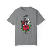 Devotree Snake & Roses Unisex Garment-Dyed T-Shirt