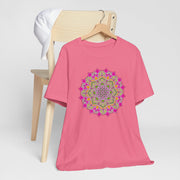 Luxe Mandala Unisex Jersey Tee - Vibrant Botanical Design