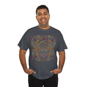 Trippy Nature Unisex Heavy Cotton Tee - Colorful Psychedelic Design