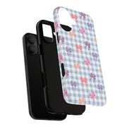 Cute Bow Pattern iPhone Case - Tough Cases for Girls & Women