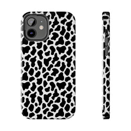 Stylish Cow Print Tough Phone Case - Durable Protection for Animal Lovers
