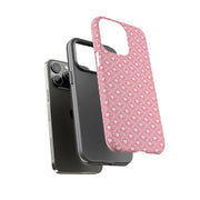 Pink Heart Pattern Tough iPhone Case - Durable Protection for Sweethearts