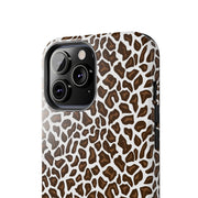 Stylish Leopard Print Tough Phone Case - Durable Protection for Your Device