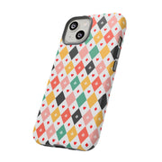 Colorful Playing Card Pattern Tough Case for iPhone