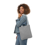 Stylish Black and White Houndstooth Canvas Tote Bag