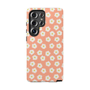 Daisy Pattern Tough Samsung Galaxy Phone Case - Floral Design for Stylish Protection