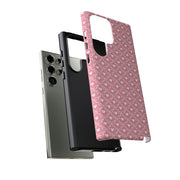 Cute Patterned Samsung Galaxy Phone Case - Tough Cases with Pink Hearts