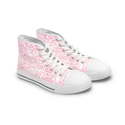 Pink Graphic High Top Sneakers for Women - Fun & Stylish Footwear