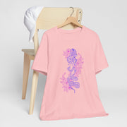 Bohemian Floral Snake Unisex Tee - Soft Pastel Color Shirt for Nature Lovers