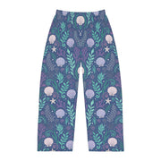 Ocean-Inspired Men's Pajama Pants - Sea Shells & Coral Design
