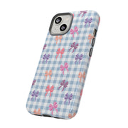 Cute Bow Pattern iPhone Case - Tough Cases for Girls & Women