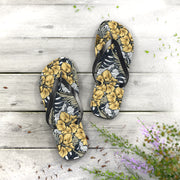Tropical Floral Flip Flops | Summer Beach Sandals for Vacation