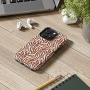 Stylish Zebra Print Tough Phone Case - Durable Protection & Trendy Design