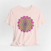 Luxe Mandala Unisex Jersey Tee - Vibrant Botanical Design
