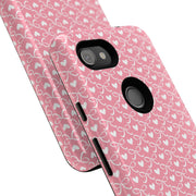 Pink Heart Pattern Tough Google Pixel Phone Case - Cute and Durable Protection