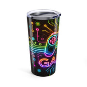 Gaming Neon Tumbler 20oz - Colorful Drinkware for Gamers