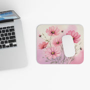 Floral Blossom Mouse Pad – Pink Cosmos Design for Home Office or Desk Decoration