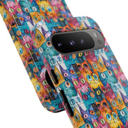 Colorful Cat Google Pixel Phone Case - Tough Cases for Pet Lovers