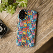 Playful Cat iPhone Case - Tough & Colorful Design