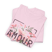 Floral Amour Tee, Romantic T-Shirt, Gift for Her, Cute Casual Wear, Love Shirt, Valentine's Day Gift, Everyday Comfort