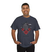 Devotree Unisex Heavy Cotton Tee - Vintage Eagle & Roses Graphic Shirt