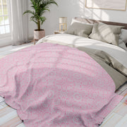 Cozy Pink Floral Arctic Fleece Blanket for Warmth and Comfort