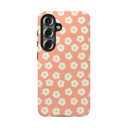 Daisy Pattern Tough Samsung Galaxy Phone Case - Floral Design for Stylish Protection