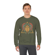 Vintage-Inspired Beetle Graphic Crewneck Sweatshirt | Unisex Heavy Blend