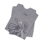 Unisex Jersey Short Sleeve Tee - Mystic Snake and Rose Design