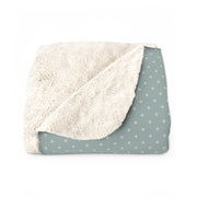 Cozy Neutral Polka Dot Sherpa Fleece Blanket - Perfect for Home Comfort & Gifting