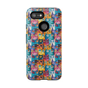 Colorful Cat Google Pixel Phone Case - Tough Cases for Pet Lovers
