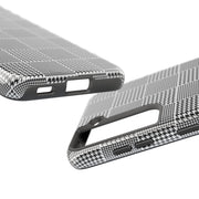 Chic Houndstooth Tough Phone Case - Stylish and Durable Protection