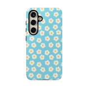 Floral Tough Samsung Galaxy Phone Case - Daisy Design for Summer Vibes